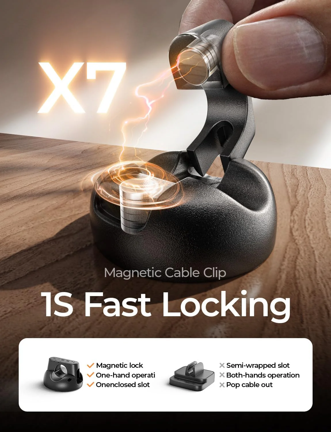 12-Pack Magnetic Cable Clips - Image 5