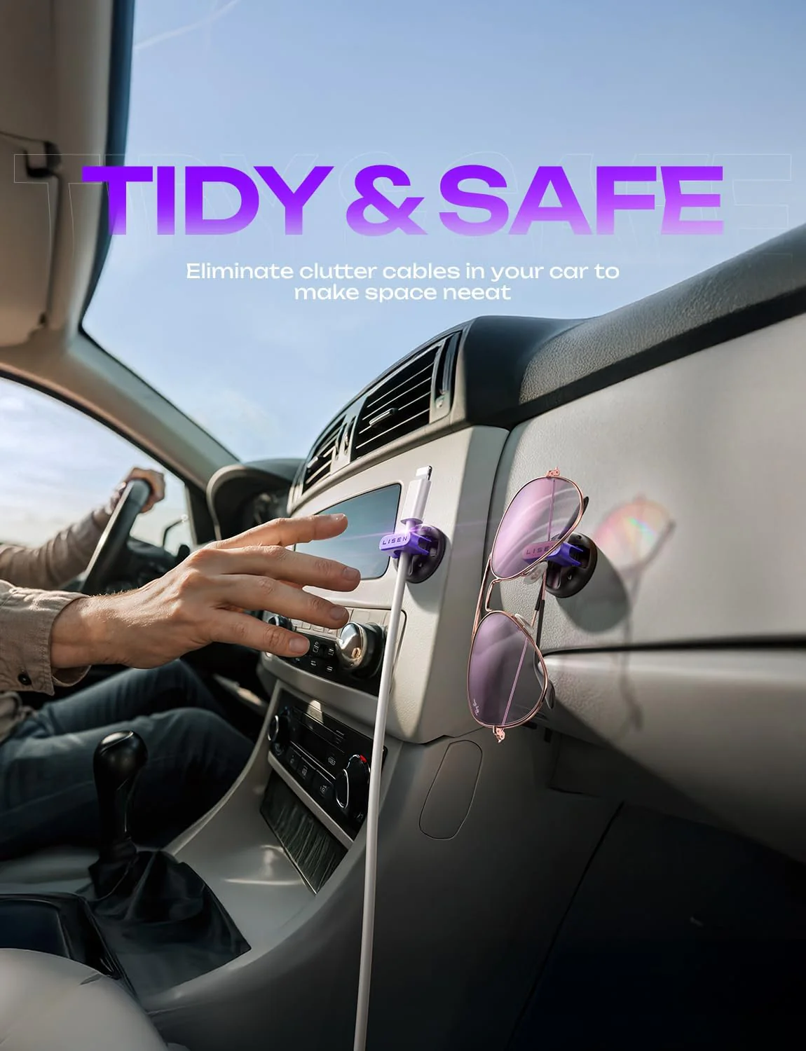 8-Pack Desk Cord Organizers [1S Snap-On] Charging Cable Holder - Image 5