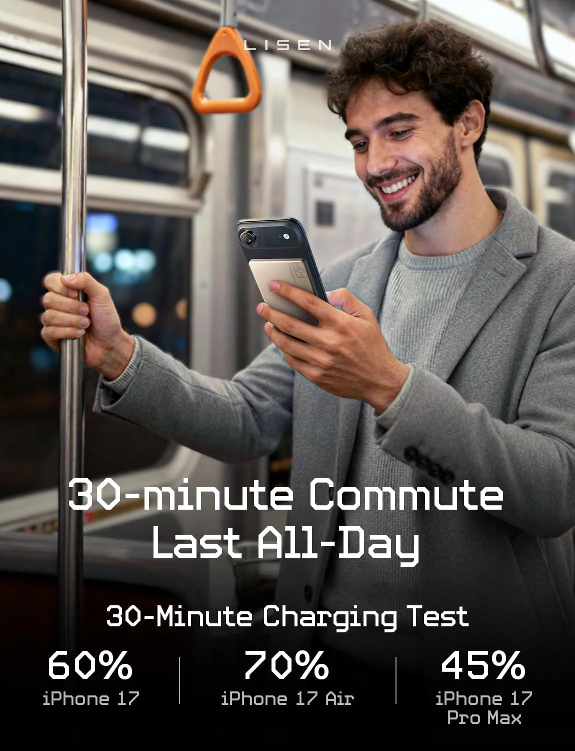 LISEN 0.2'' Ultra-Thin Charge Card Phone Charger - Image 4