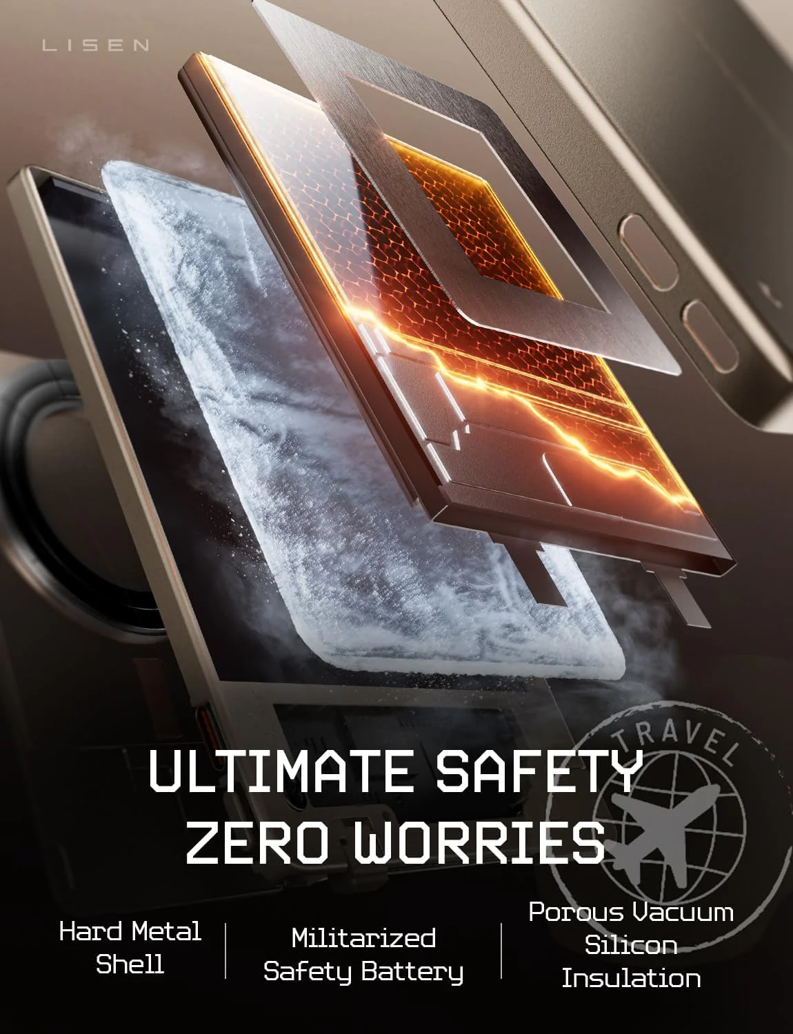 LISEN 0.2'' Ultra-Thin Charge Card Phone Charger - Image 6