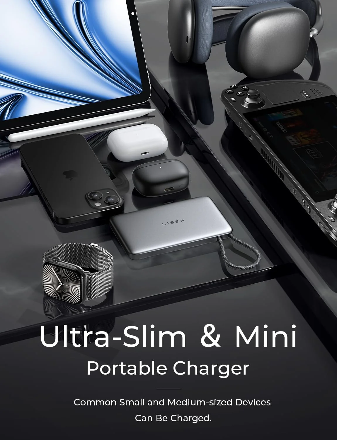 LISEN 0.5'' Ultra Slim 10000mAh MagSafe Power Bank - Image 3