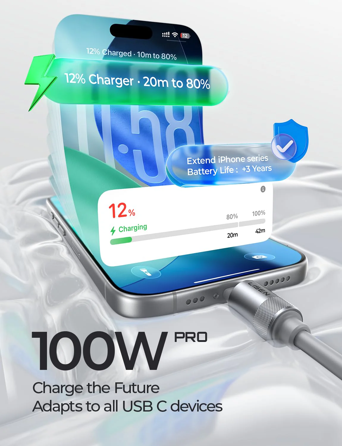 LISEN 10FT USB C Cable - Image 5