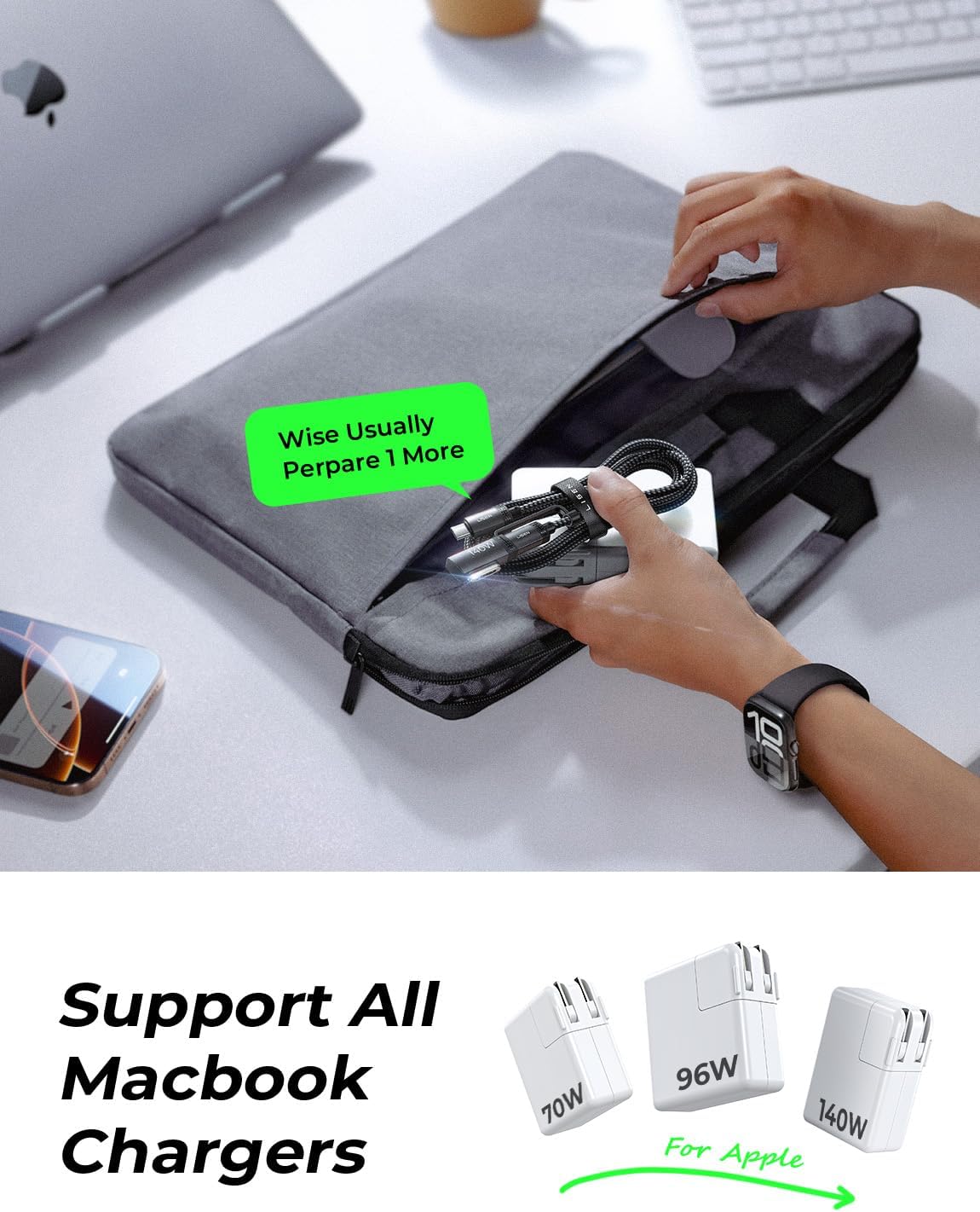 LISEN 140W USB-C to Magnetic 3 Cable - Image 8