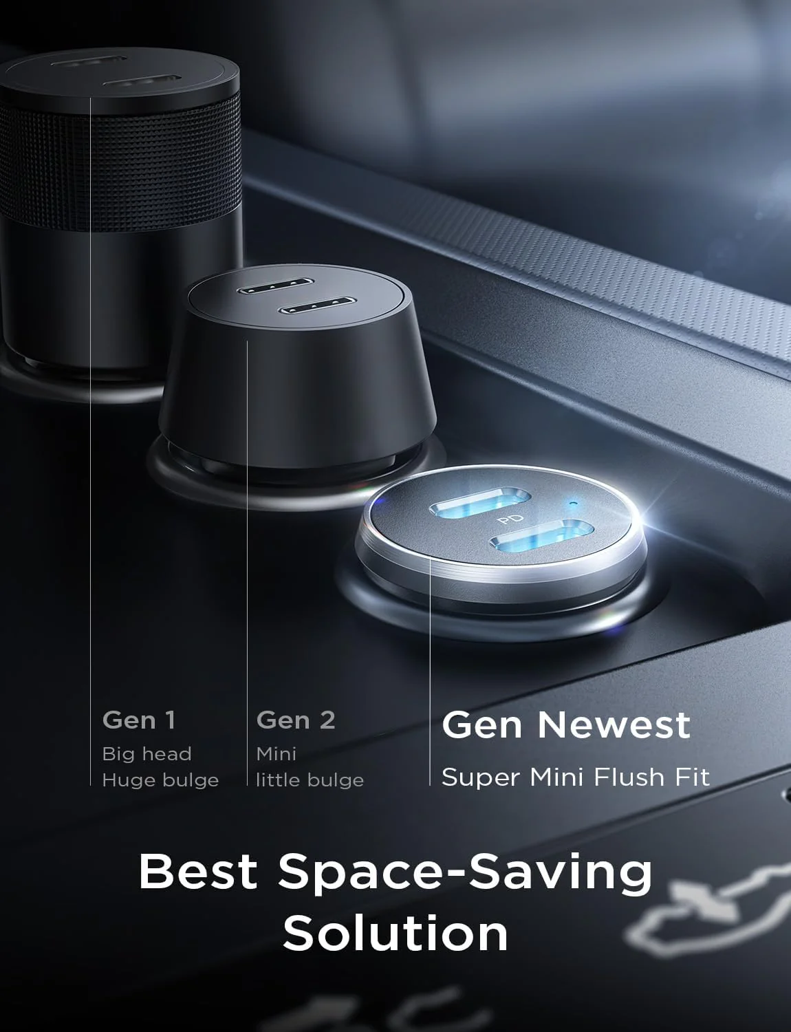 Lisen Dual USB C Car Charger 2-Pack - Image 4