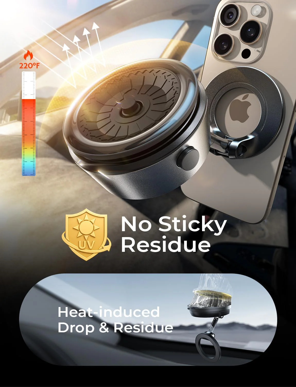 LISEN 2026 Auto Vacuum 3.0 Suction MagSafe Car Mount - Image 7