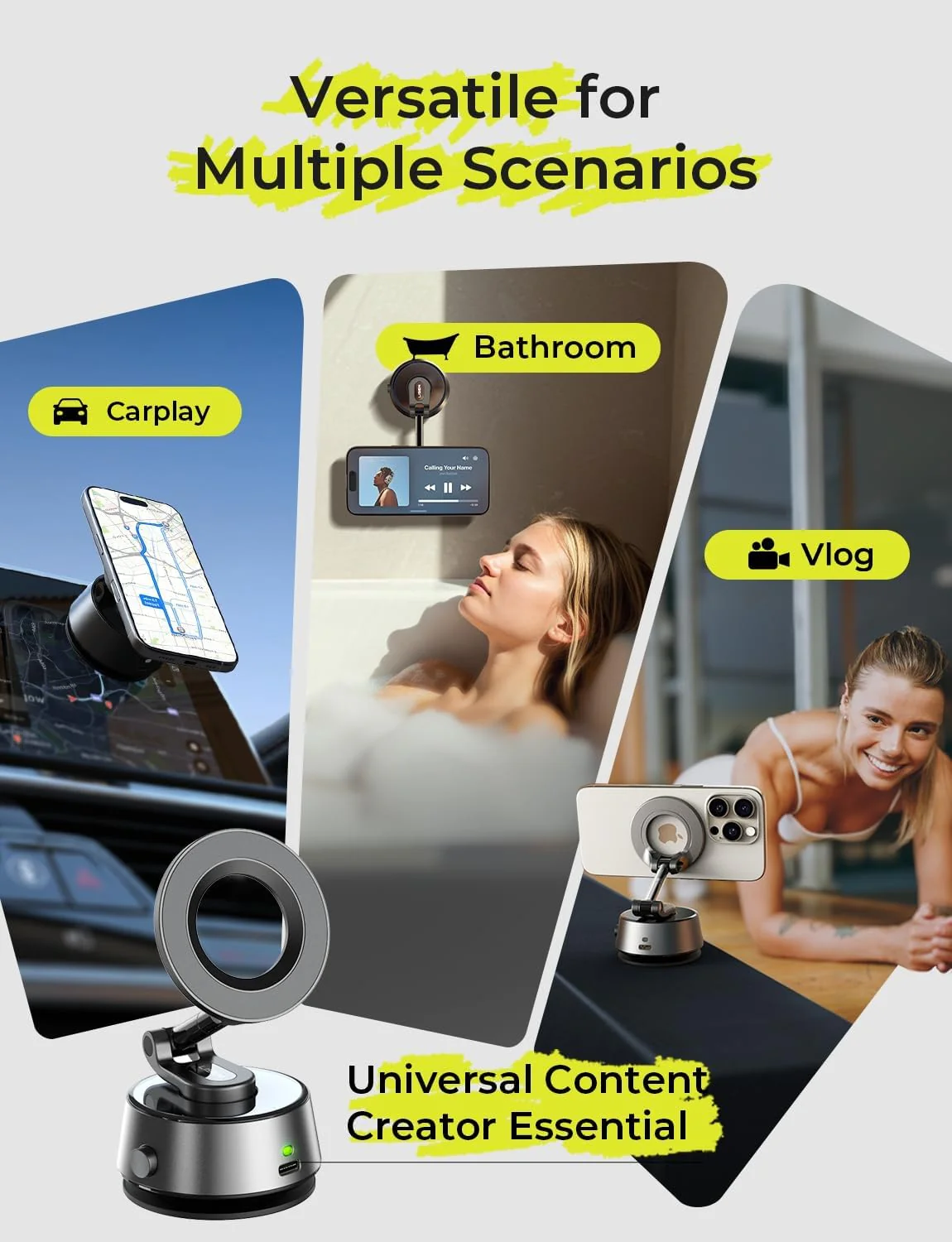 LISEN 2026 Auto Vacuum 3.0 Suction MagSafe Car Mount - Image 9