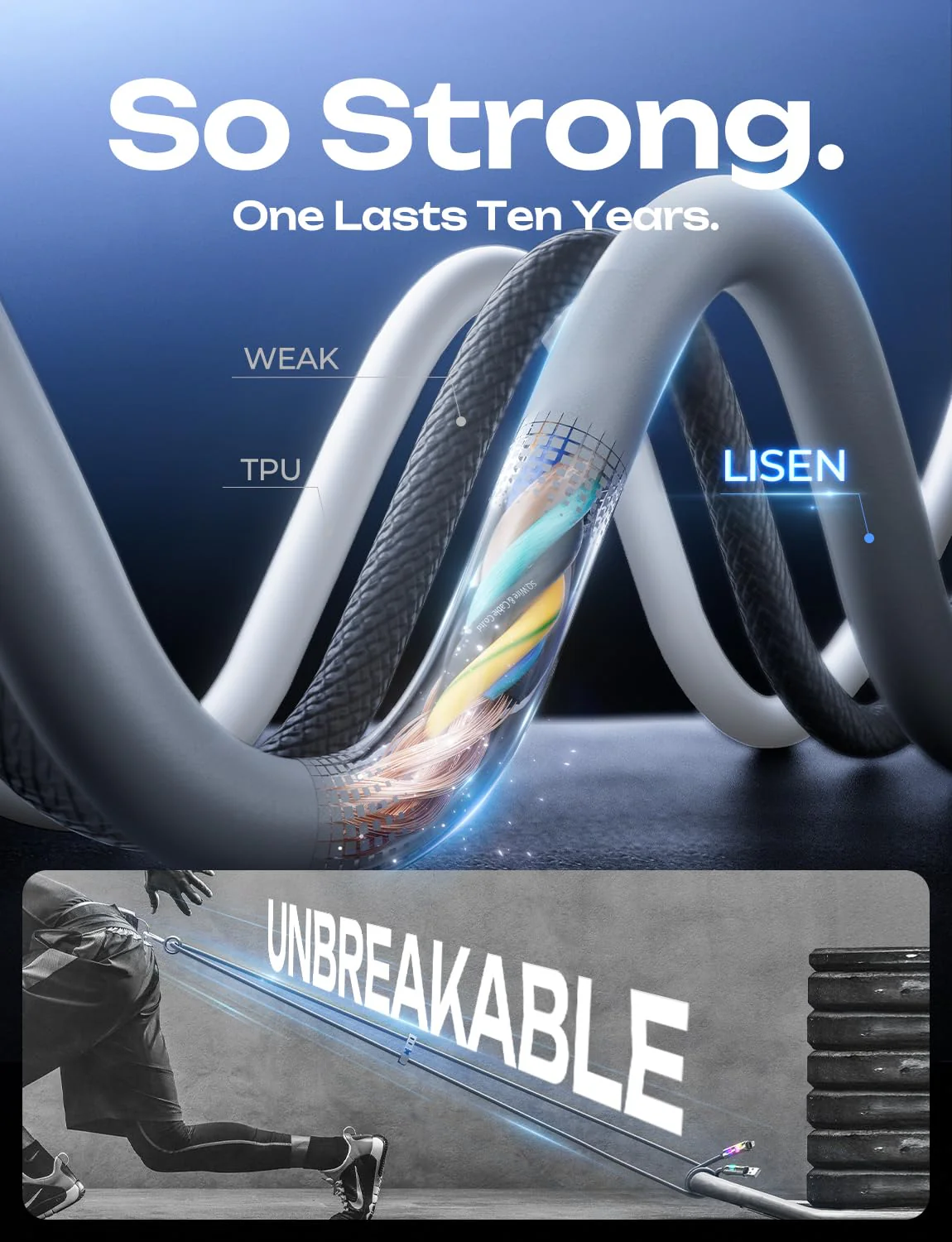 LISEN iPhone 17 240W 4-in-1 USB-C Cable [6.6FT] - Image 5
