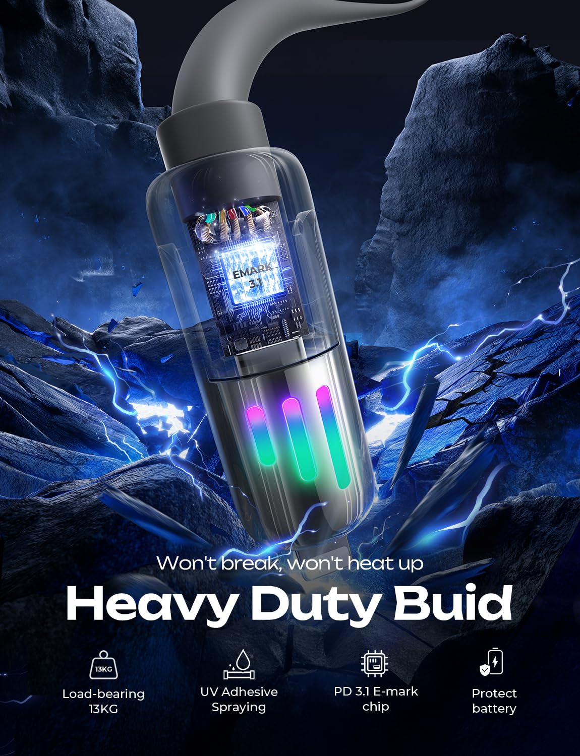 LISEN iPhone 17 240W 4-in-1 USB-C Cable [6.6FT] - Image 6