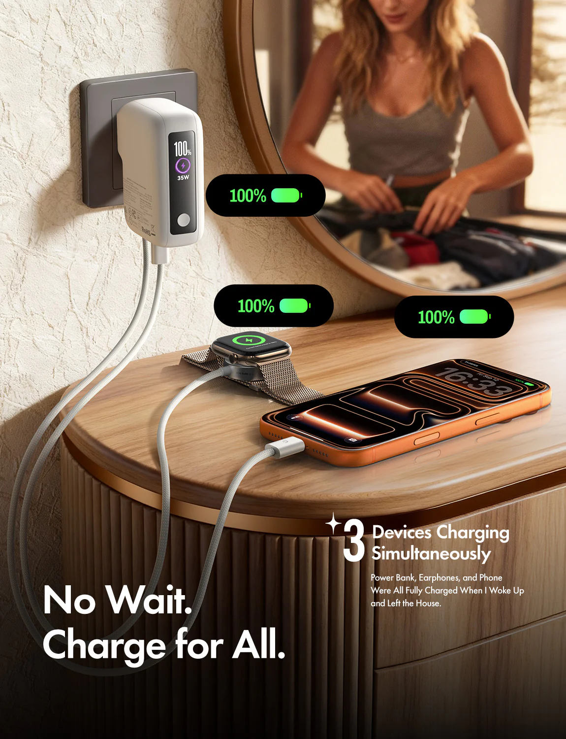LISEN 3-in-1 Fast Travel Charger - Image 4