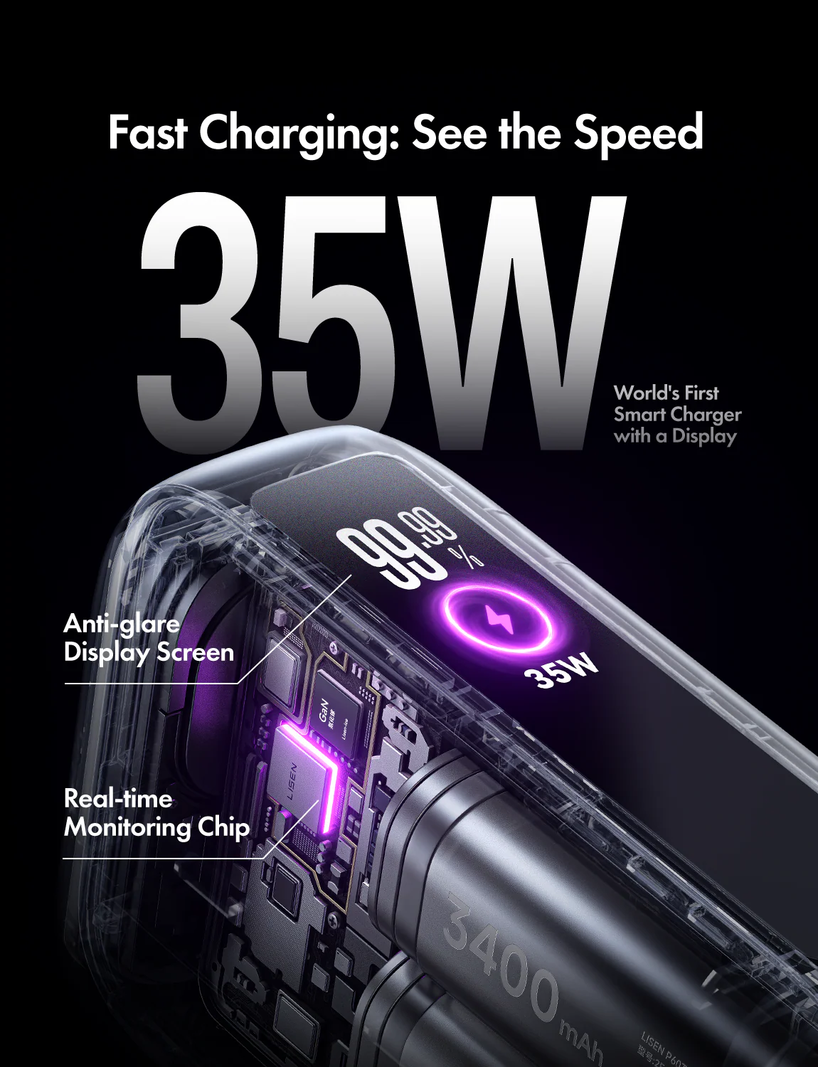 LISEN 3-in-1 Fast Travel Charger - Image 6