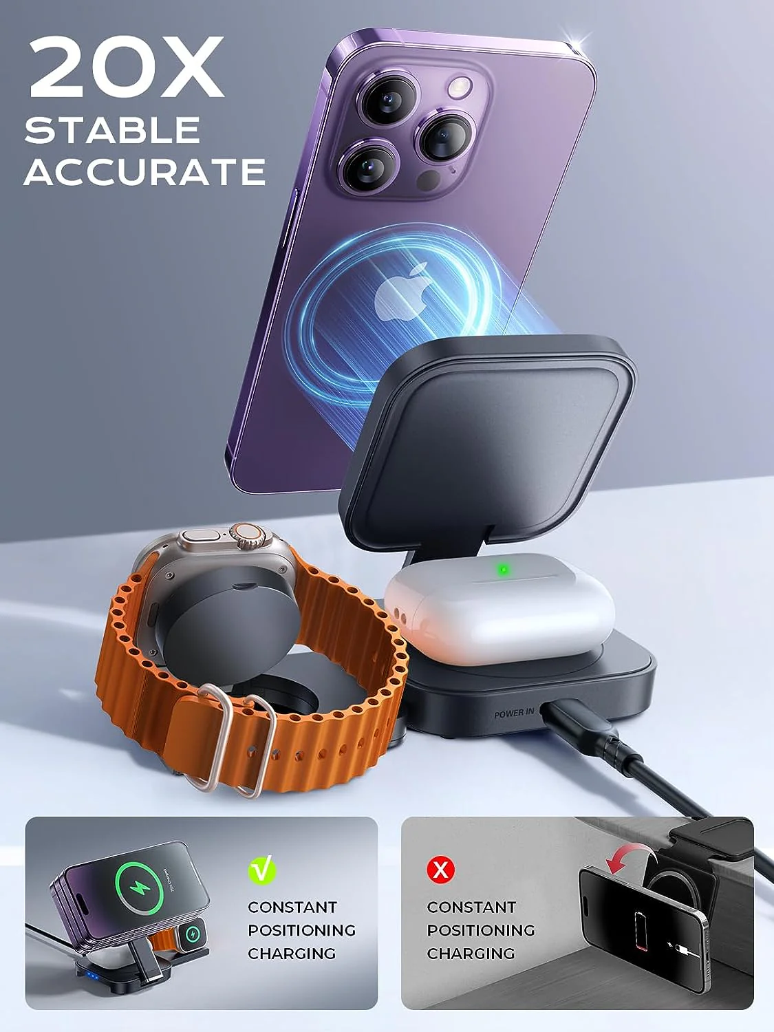 LISEN 3-in-1 MagSafe Charging Station - Image 3