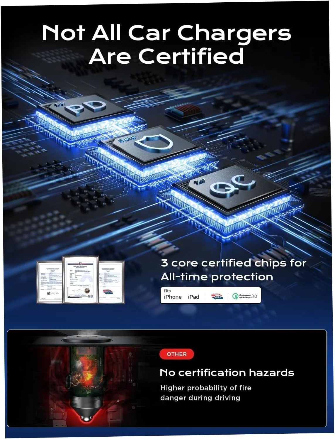 LISEN 54W Mini Metal Cigarette Lighter  USB C Car Charger - Image 9