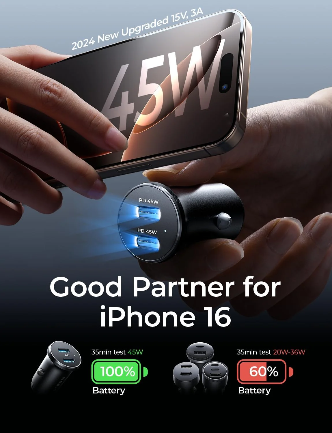 LISEN 90W USB C Cigarette Lighter - Image 3