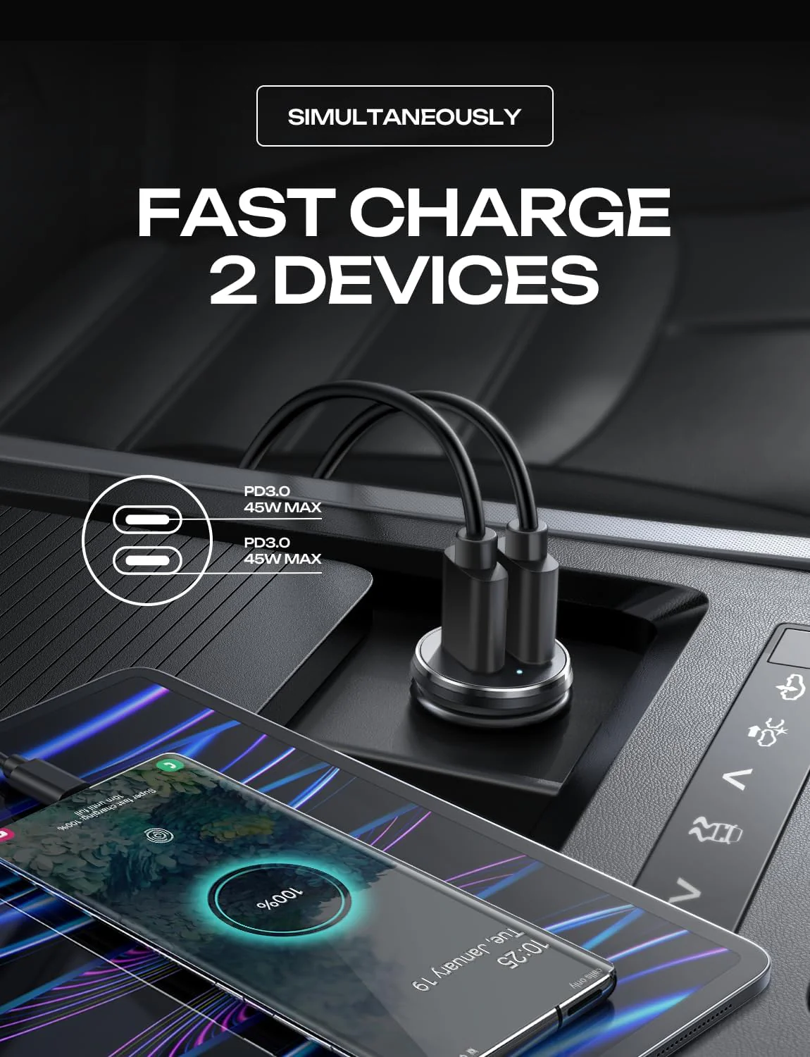 LISEN 90W USB C Cigarette Lighter - Image 4