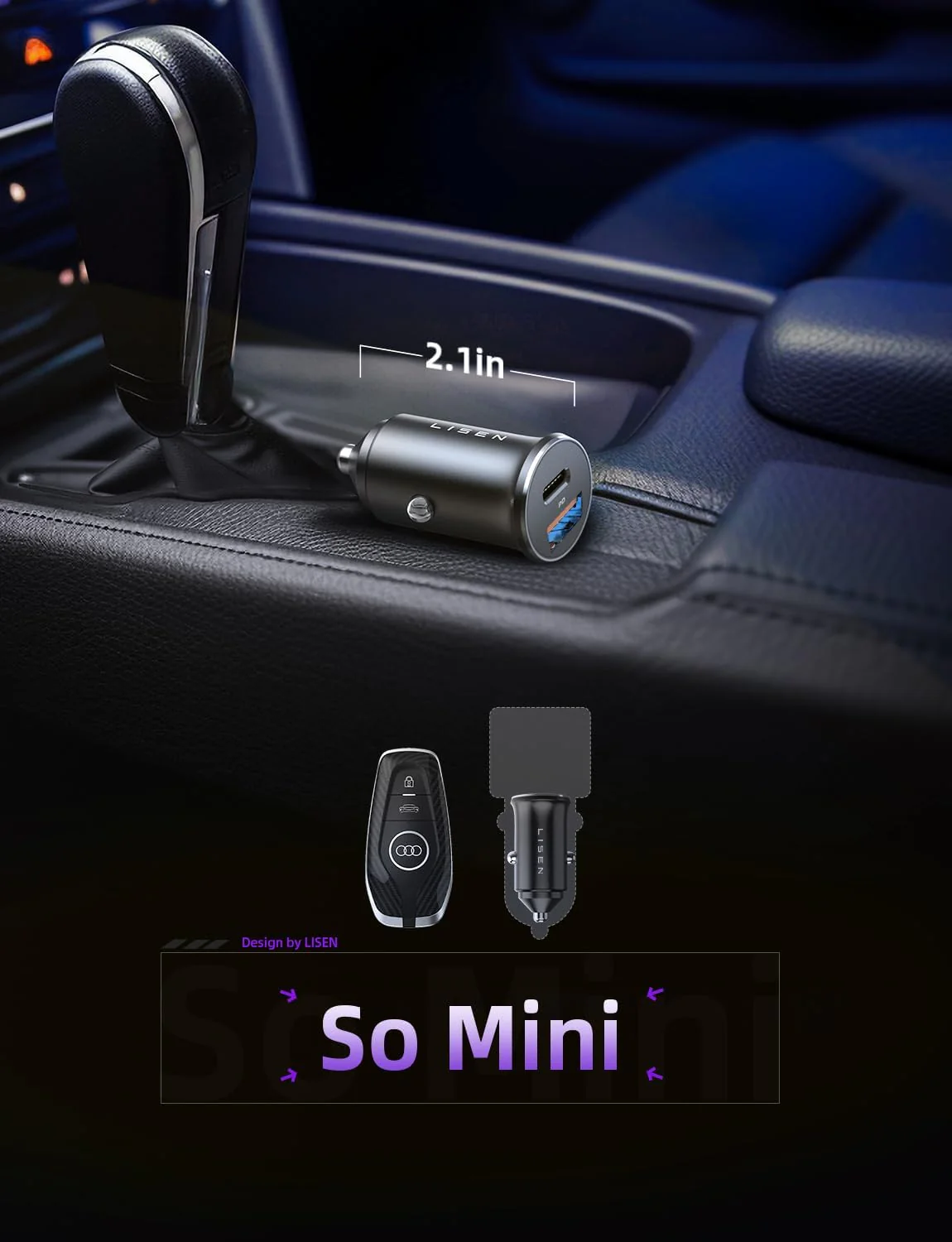 LISEN 95W USB C Car Charger Fast Charging - Image 6