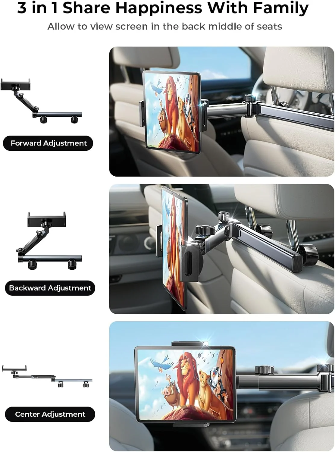 LISEN for iPad Holder for Car Headrest - Image 5