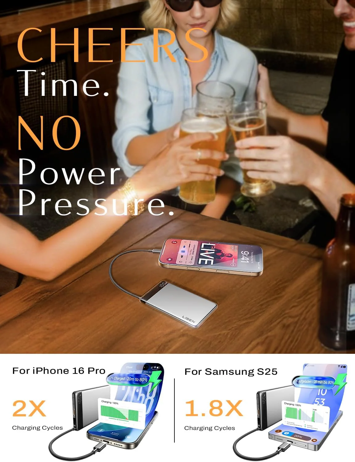 LISEN for iPhone 17 Portable Charger - Image 6