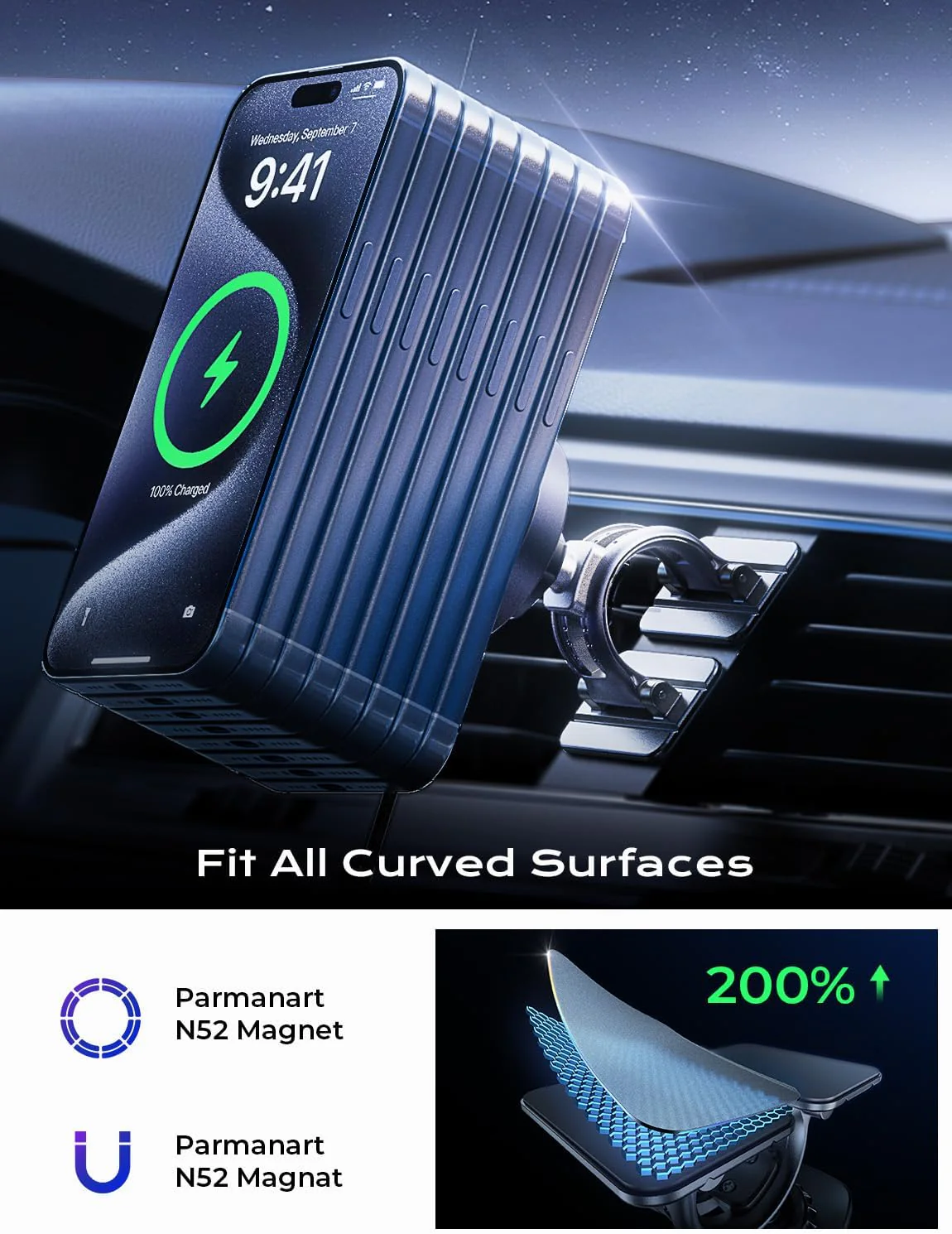 LISEN for Qi2 15W MagSafe Car Mount Charger - Image 5