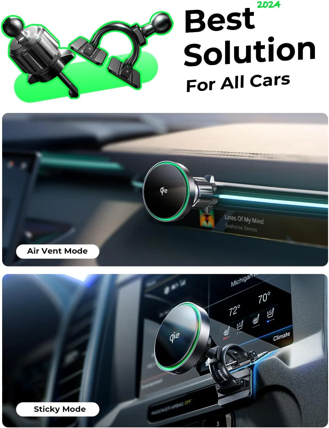 LISEN for Qi2 15W MagSafe Car Mount Charger - Image 6