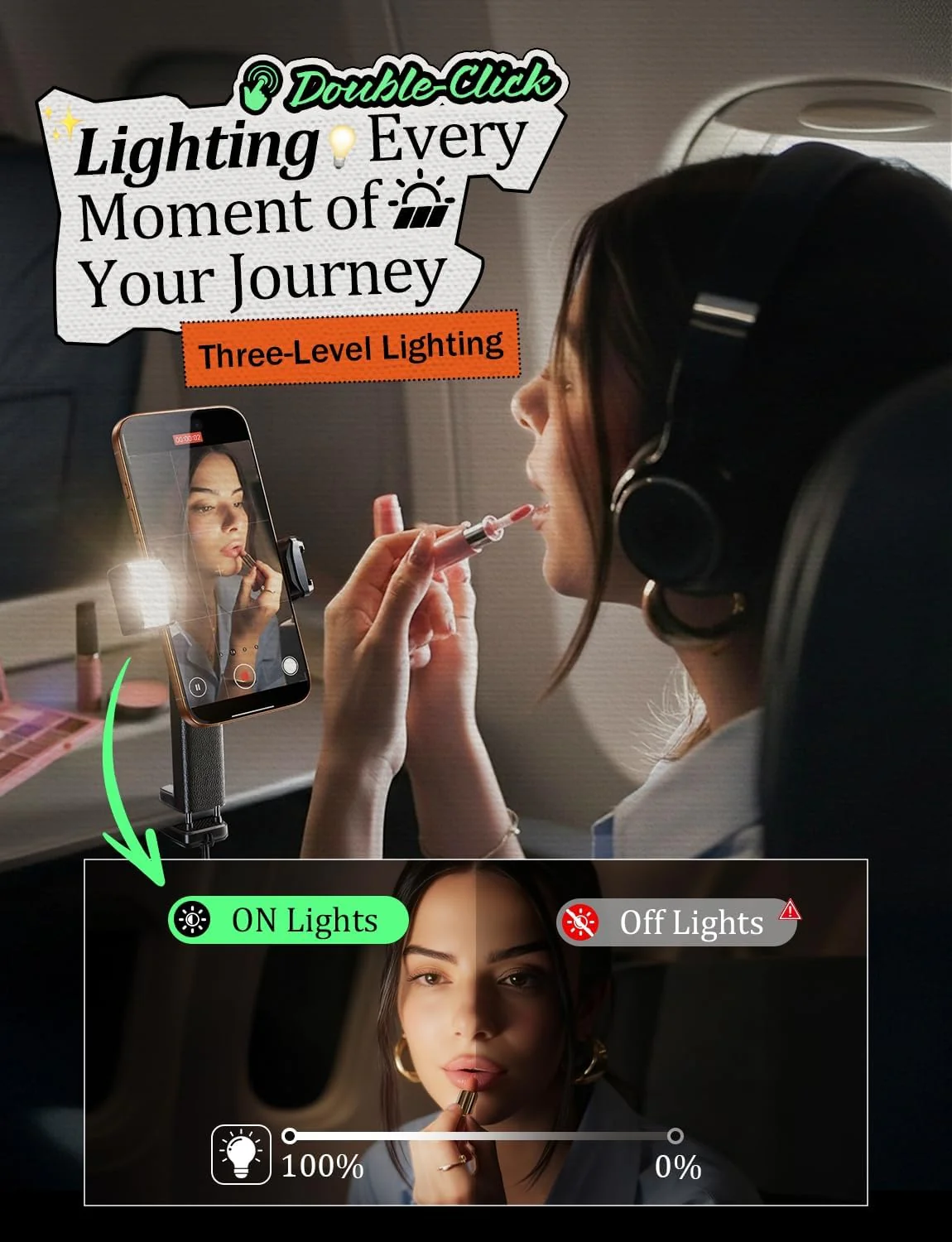 LISEN LED Travel Phone Holder Mount - Image 3