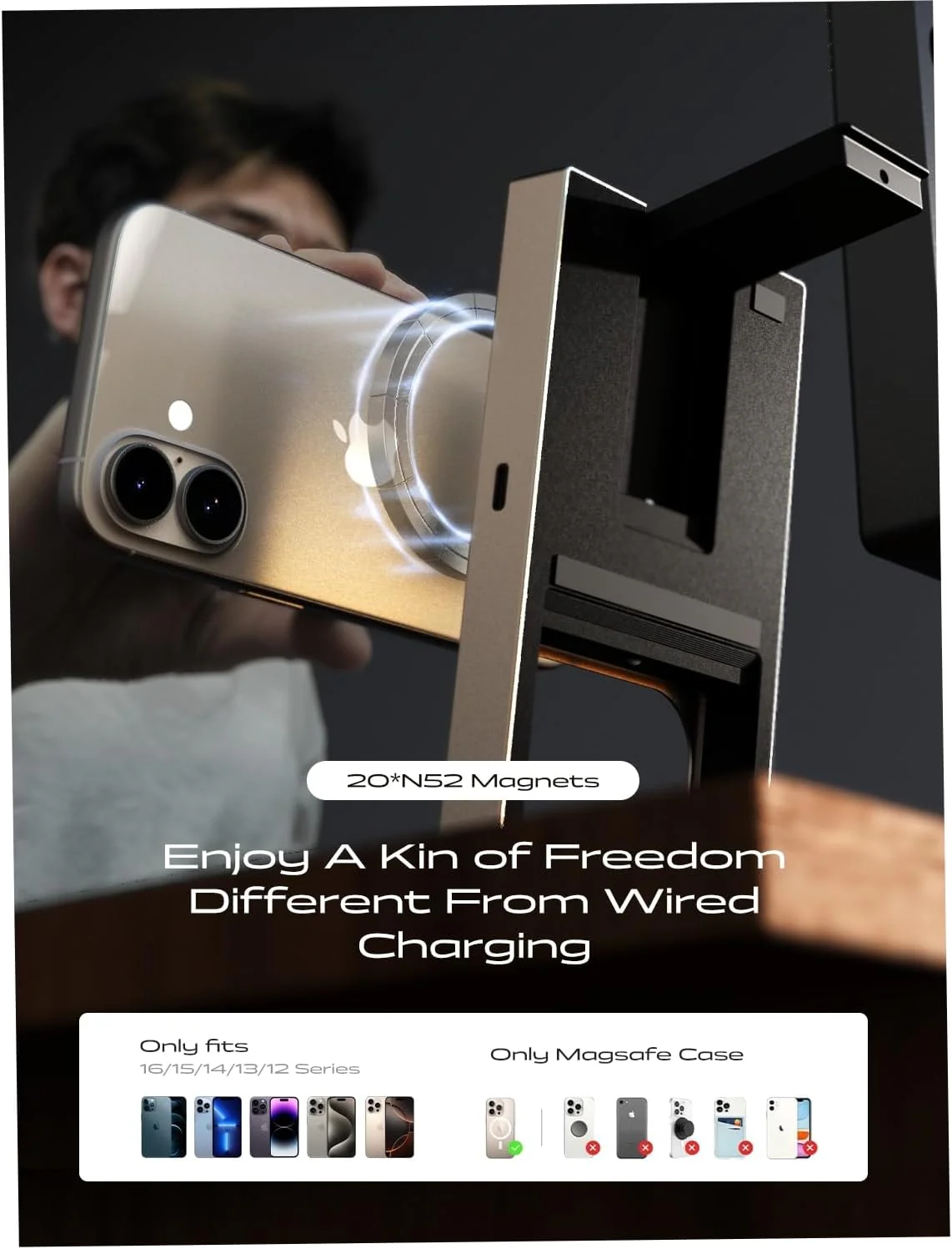 LISEN Qi2 3-in-1 15w MagSafe Charging Station - Image 5