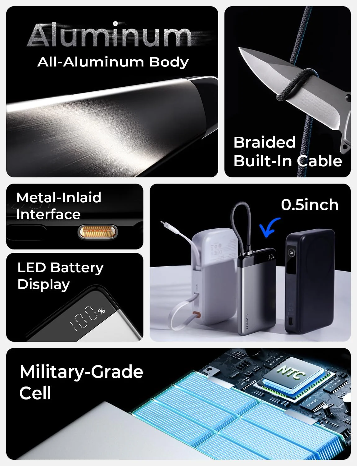 LISEN 0.5" Ultra Slim Power Bank 10000mAh - Image 6