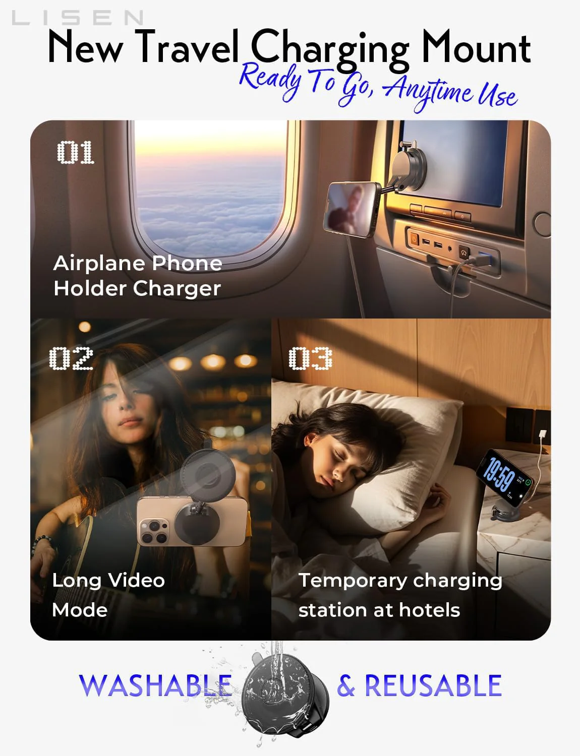 LISEN SuctionPro 15W MagSafe Car Mount Charger - Image 6