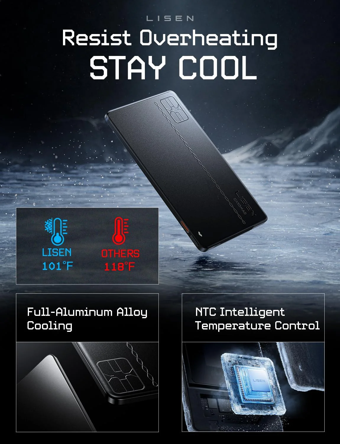 LISEN Ultra-Slim 0.2'' Charge Card Phone Charger - Image 5