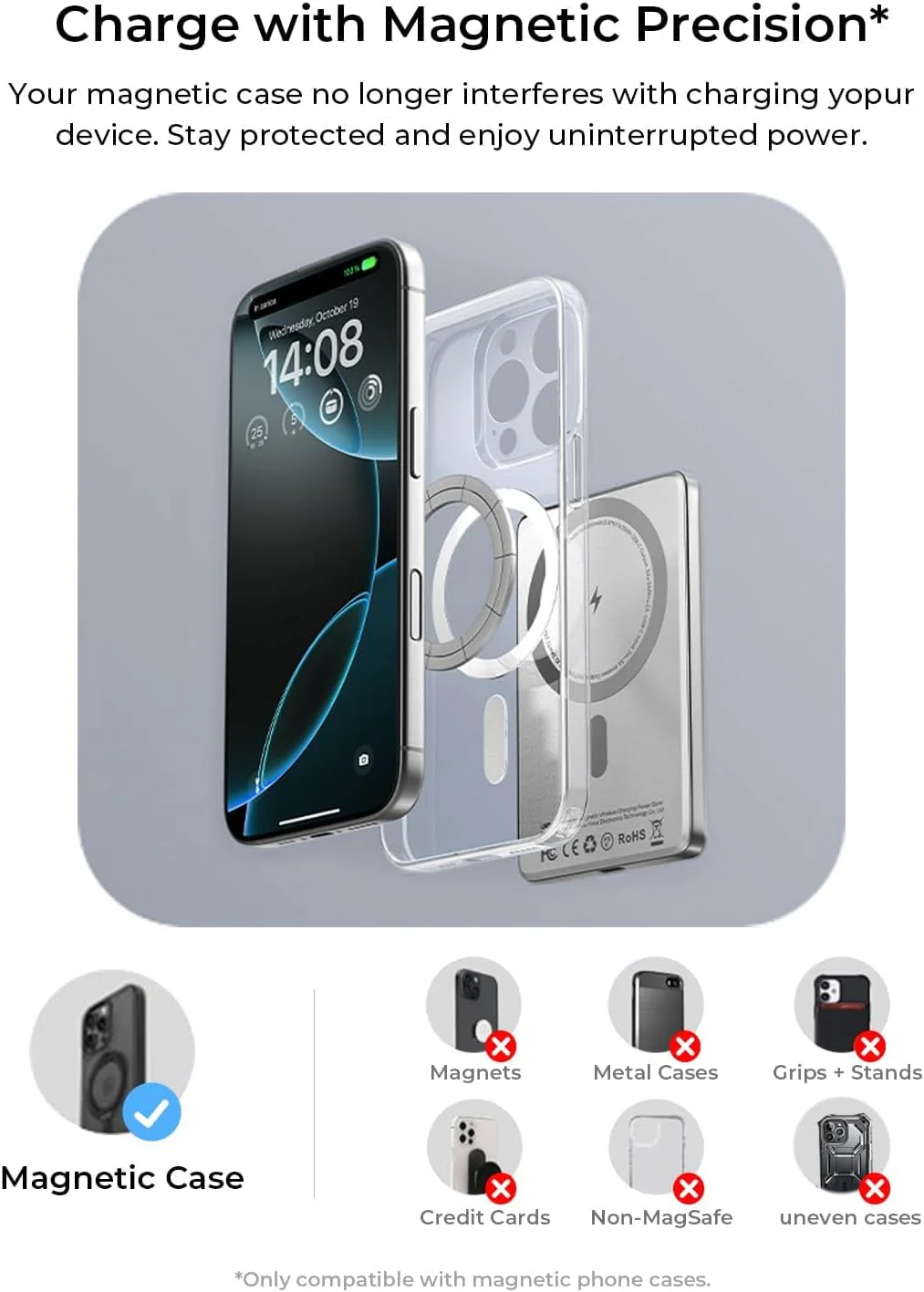 LISEN Ultra Slim 5000mAh Qi2 15w MagSafe Power Bank - Image 8