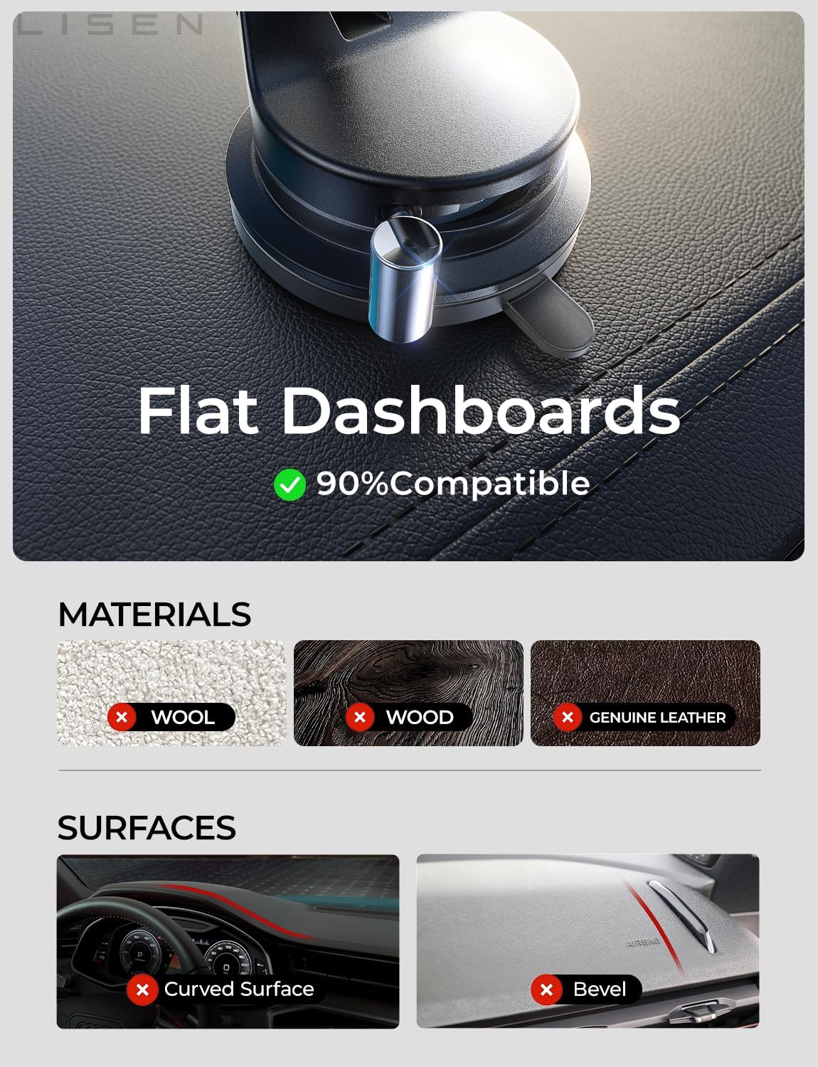 LISEN for Magsafe Car Mount, Magnetic Phone Holders for Your Car - Image 6